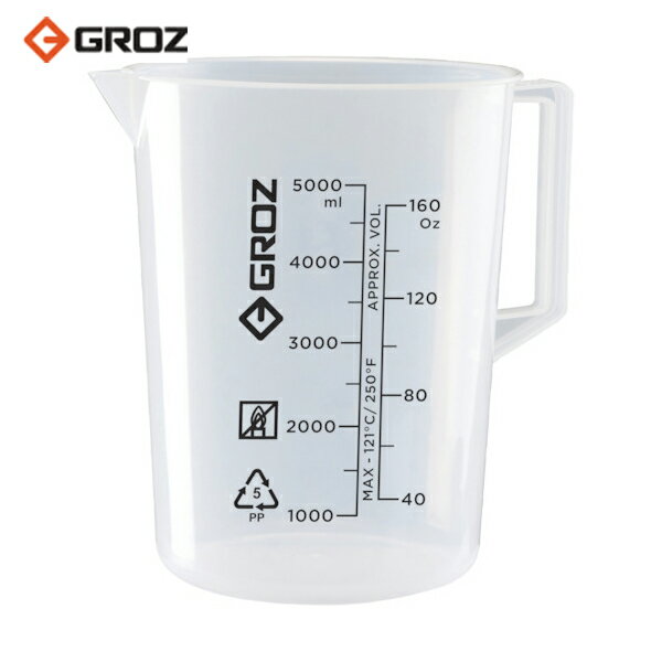 GROZ オイル用ビーカー 5000ML (1個) 品番：JUG/5000G