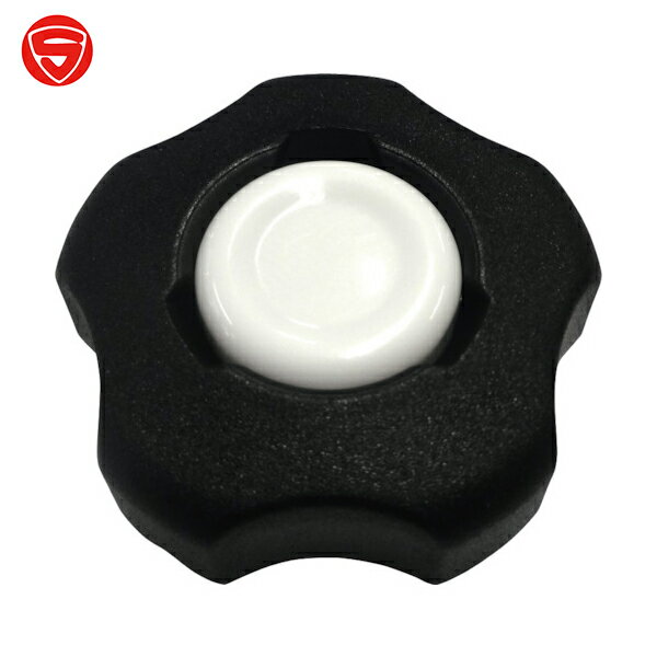 コノエ ノブスターN 黒-白 M6（10個入） (1袋) 品番：KNOBSTARN-BW-6