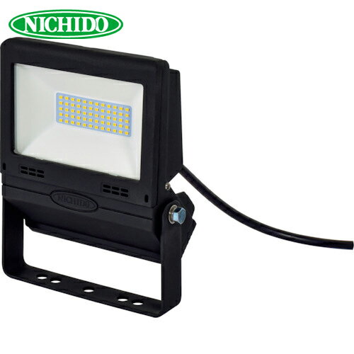 日動工業 NICHIDO LED投光器 常設用フラットライト20W 黒 (1台) 品番：LJS-FH20D-BK-50K
