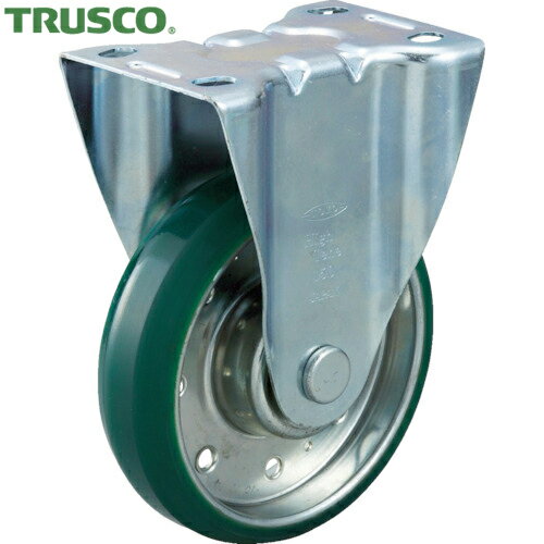 TRUSCO(トラスコ) キャスター ハイテンプレス製ウレタン車 固定金具付 φ130 (1個) 品番：HTTUK-130