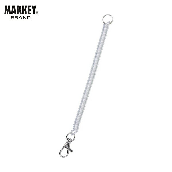 MARKEY 安全ロープキーホルダー 伸縮タイプ インポートキーパーツ ホワイト (1本) 品番：IK-29