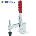 IKURA 育良精機 イクラ スチール 垂直ハンドル(31308) クランプアーム移動角度105° フランジベース 締付力3.4kN 全長206mm (1個) ...