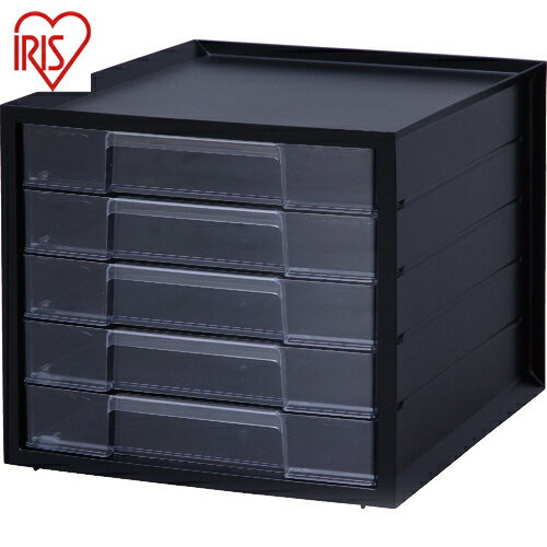アイリスオーヤマ IRIS 207065 レターケース LCJ-5M-BK 5段 ブラック (1台) 品番：LCJ-5M-BK