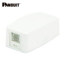 パンドウイット PANDUIT CAT5Eスプリングシャッター付きローゼットキット 1個口 白 JOQ1H500 (1個) 品番:JOQ1H500