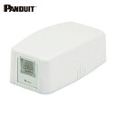 パンドウイット PANDUIT CAT6スプリングシャッター付きローゼットキット 1個口 白 JOQ1H600 (1個) 品番:JOQ1H600
