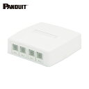 パンドウイット PANDUIT CAT5Eスプリングシャッター付きローゼットキット 4個口 白 JOQ4H500 (1個) 品番:JOQ4H500
