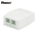 パンドウイット PANDUIT CAT6Aスプリングシャッター付きローゼットキット 2個口 白 JOQ2H6A00 (1個) 品番:JOQ2H6A00