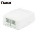 パンドウイット PANDUIT CAT5Eスプリングシャッター付きローゼットキット 2個口 白 JOQ2H500 (1個) 品番:JOQ2H500