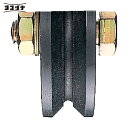 ヨコヅナ 鉄重量戸車 車のみ 105mm V (1個) 品番:JHP-1055