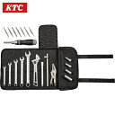 KTC 京都機械工具 ライダーズメンテナンスツールセット ケース黒色 14点セット (1S) 品番:MCK3140
