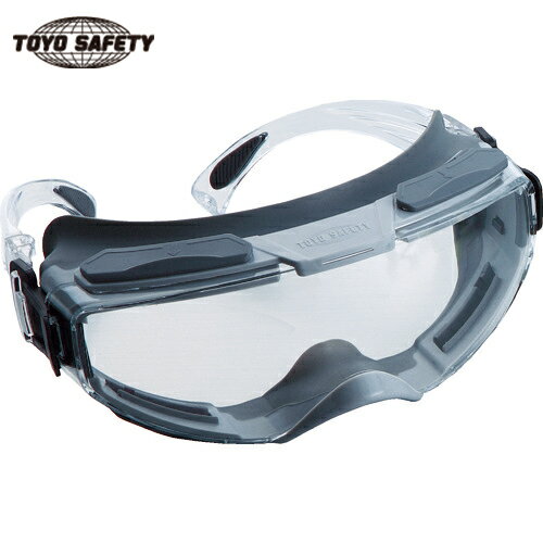 トーヨーセフティ TOYO 保護メガネ ハイパーグラス グレー クリア（スペクタクル型） (1個) 品番：NO.1395-GY