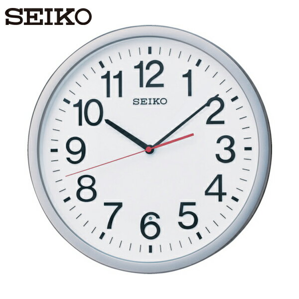 SEIKO(セイコー) 電波掛時計 直径361×48 P枠 銀色メタリック (1個) 品番：KX229S