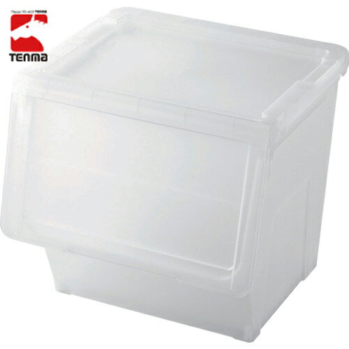 天馬 TENMA フラップ 前フタ式収納ケース 衣装ケースPRXカバコ L クリア 450×420×410 (1個) 品番：110007484