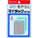 ニチバン ラベルシール マイタックラベル カラーラベル ML-141 5色(赤、黄、緑、青、白)丸5mm (1Pk) 品番:ML-141