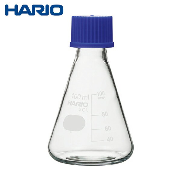 HARIO ハリオサイエンス 耐熱ねじ口三角フラスコ 100ml (1個) 品番：NSF-100-S