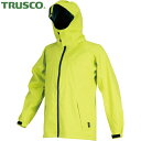 トラスコ TRUSCO 雨具 合羽 カッパ フードが回るストレッチレインスーツ ツバつき ライム S (1着) 品番:NRSR-LM-S