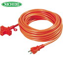 日動工業 NICHIDO 十字トリプル延長コード アース無し 10m 赤 (1本) 品番:MRS-10-R