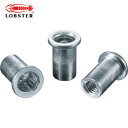 ロブテックス エビ ブラインドナット エビナット (平頭・アルミ製) 板厚2.5 M10X1.5(500個入) (1箱) 品番:NAD1025M