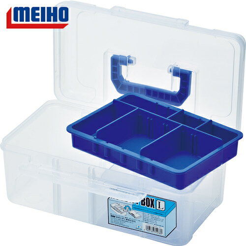 明邦化学工業 MEIHO 樹脂製工具箱 ノベルティボックス L ブルー (1個) 品番：NBLB
