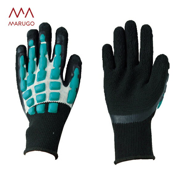 丸五 すべり止め 作業手袋 まもるくん#920 ブラック/グリーン L (1双) 品番:MAMORU920-BK/GR-L