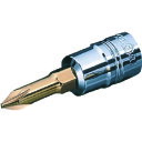 nepros ネプロス ドライバービットソケット 6.3sq.クロスビットソケット 刃先No.1 差込角6.35mm 全長44.7mm (1個) 品番:NBT2...