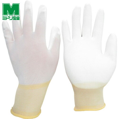ミドリ安全 作業手袋 品質管理用手袋 手のひらコート 10双入 LLサイズ (1袋) 品番:MCG500N-LL ウレタン背抜き手袋