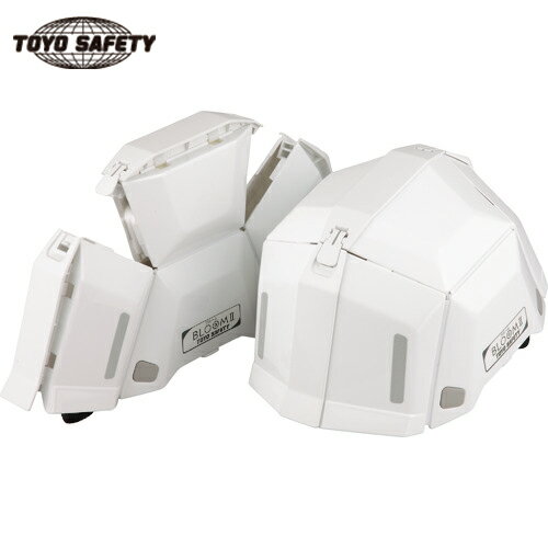 トーヨーセフティ(TOYO) 防災用 折りたたみヘルメット BLOOM2 ホワイト (1個) 品番：NO.101-WH