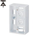 未来工業 配電盤キャビネット モール用スイッチボックス1ヶ用 (1個) 品番:MSB-1W