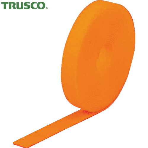 トラスコ TRUSCO マジックバンド 結束テープ両面蛍光オレンジ20mm25m (1巻) 品番：MKT-20250-LOR