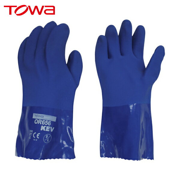 東和 ビニスター 作業手袋 耐切創手袋 耐油ビニスターKEV 9/L (1双) 品番：OR656-1P-9