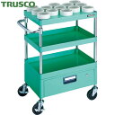トラスコ TRUSCO ツールワゴン フェニックスワゴン 600X400 1段引出付 HSK100A ヤンググリーン (1台) 品番:PEW-TL962DV-Y...