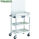 トラスコ TRUSCO ツールワゴン フェニックスワゴン 省音 600X400 仕切2段付 引出付 上部パンチングパネル仕様 ホワイト (1台) 品番:PEW-...