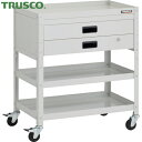 トラスコ TRUSCO ツールワゴン ラビットワゴン 700X450XH810 2段引出付 ゴム車輪 ホワイト (1台) 品番:RBW-873X-W