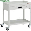 トラスコ TRUSCO ツールワゴン ラビットワゴン 700X450XH740 1段引出付 ゴム車輪 ホワイト (1台) 品番:RBW-772V-W