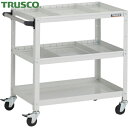 トラスコ TRUSCO ツールワゴン ラビットワゴン 700X450XH740 3段 仕切板2段付 ハンドル付 ゴム車輪 ホワイト (1台) 品番:RBW-77...