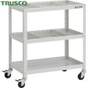 トラスコ TRUSCO ツールワゴン ラビットワゴン 700X450XH810 3段 仕切板2段付 ハンドル付 ゴム車輪 ホワイト (1台) 品番:RBW-87...