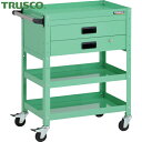 トラスコ TRUSCO ツールワゴン ラビットワゴン 600X400XH810 3段 2段引出付 ハンドル付 ゴム車輪 ヤンググリーン (1台) 品番:RBW-...