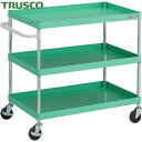 トラスコ TRUSCO ツールワゴン フェニックスワゴン 抗ウィルスハンドル 省音 900X600XH880 3段 ヤンググリーン (1台) 品番:PEW-99...