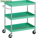 トラスコ TRUSCO ツールワゴン フェニックスワゴン 抗ウィルスハンドル 省音 750X500XH880 3段 ヤンググリーン (1台) 品番:PEW-97...