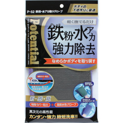 Potential 清掃用品 鉄粉・水アカ取りグローブ (1枚) 品番：P52