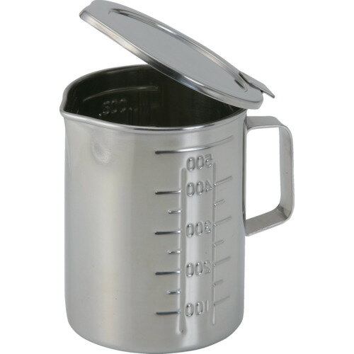 オオモリ フタ付口付ビーカー（丁番タイプ） 3L (1個) 品番：OM49-67