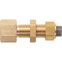 潤工社 黄銅製継手(ミリ系列) 隔壁メスユニオン 4×2.5mm Rc1/8 (1個) 品番:PNF-4X2.5-PT1/8-BS