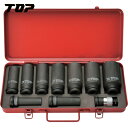 TOP トップ工業 インパクトレンチ用超ロングソケット・ワンタッチアダプターセット (1個) 品番:PT-1736SLPS