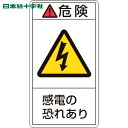 緑十字 PL警告ステッカー 危険・感電の恐れあり PL-205(大) 100×55mm 10枚組 (1組) 品番：201205