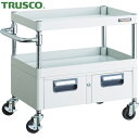 トラスコ TRUSCO ツールワゴン フェニックスワゴン 省音 600X400XH600 2列引出付 ホワイト (1台) 品番:PEW-662W-W
