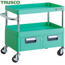 トラスコ TRUSCO ツールワゴン フェニックスワゴン 省音 600X400XH600 2列引出付 ヤンググリーン (1台) 品番:PEW-662W-YG