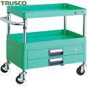 トラスコ TRUSCO ツールワゴン フェニックスワゴン 省音 600X400XH600 2段引出付 ヤンググリーン (1台) 品番:PEW-662X-YG