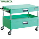 トラスコ TRUSCO ツールワゴン フェニックスワゴン 省音 750X500XH600 引出付 ヤンググリーン (1台) 品番:PEW-671VZ-YG
