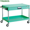 トラスコ TRUSCO ツールワゴン フェニックスワゴン 省音 750X500 薄型1段引出付 ヤンググリーン (1台) 品番:PEW-671Z-YG