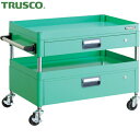 トラスコ TRUSCO ツールワゴン フェニックスワゴン 省音 750X500XH600 引出付 ヤンググリーン (1台) 品番:PEW-672VZ-YG